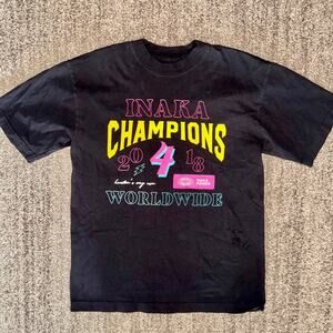 Inaka Power Black and Pink Short Sleeve Tee